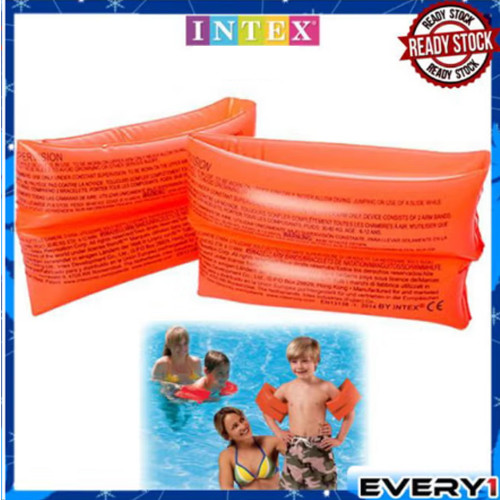 شريط ذراع عائم قابل للنفخ، قطعتين - برتقالي اينتكس