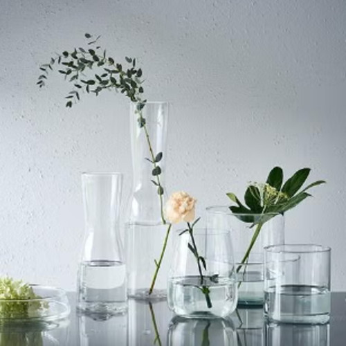 فازة زجاج شفاف 30 سم