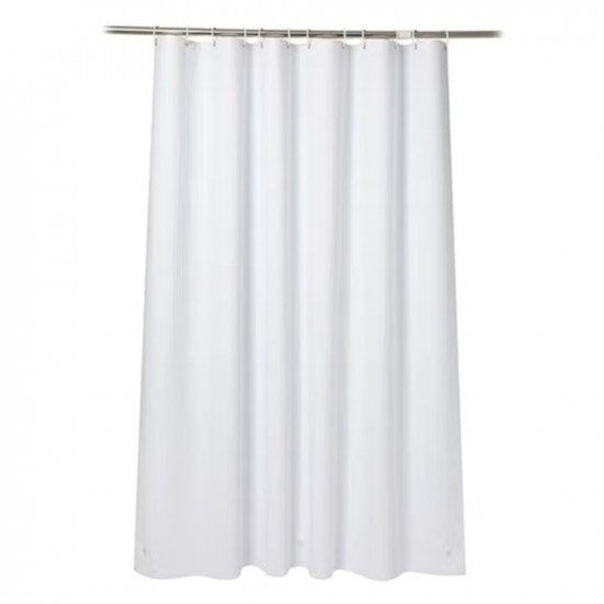 ستائر الحمام بوليستر نمط لون موحد,بيج أبيض