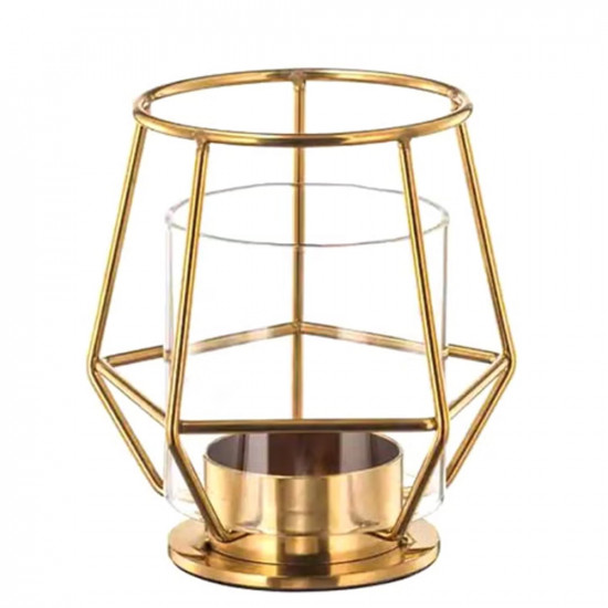 حامل شمعة سائلة ذهبي