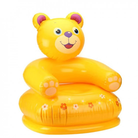 كرسي قابل للنفخ خفيف الوزن بتصميم جذاب على شكل دب 65x64x79سم عرض 19 ريال