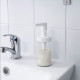 موزع الصابون السائل شفاف/ أبيض 10سم