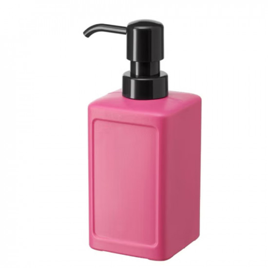 موزع صابون على شكل مستطيل لون وردي