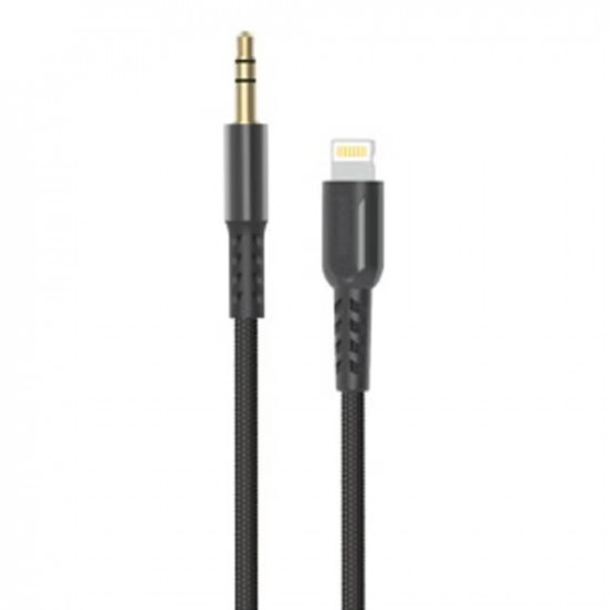 كابل مضفر Lightning إلى AUX أسود