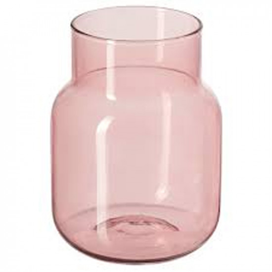 مزهرية, زجاج /وردي, 10 سم