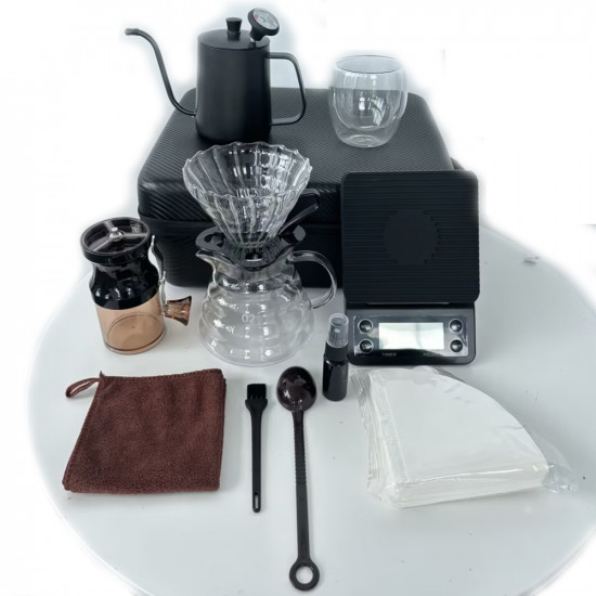 شنطة v60 المتكاملة لتحضير القهوة المختصة 12 قطعة