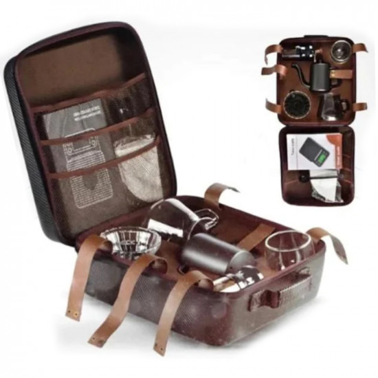 شنطة v60 المتكاملة لتحضير القهوة المختصة 12 قطعة عرض 99 ريال 