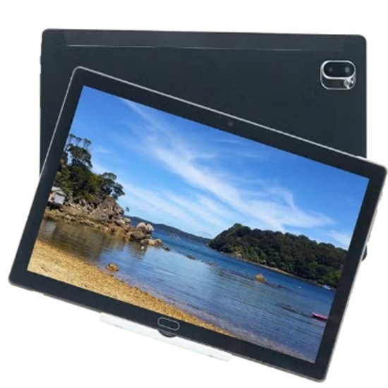 جهاز كمبيوتر تابلت A105 ماكس ذكي مقاس 10.1 بوصة يدعم تقنية 5G ثنائي الشريحة بذاكرة رام 6 جيجابايت وذاكرة روم 256 جيجابايت واتصال واي فاي ومعالج ثماني النواة يدعم التقريب بنظام تشغيل أندرويد 12.0 تاب مع لوحة مفاتيح بلوتوث (بلون أسود)