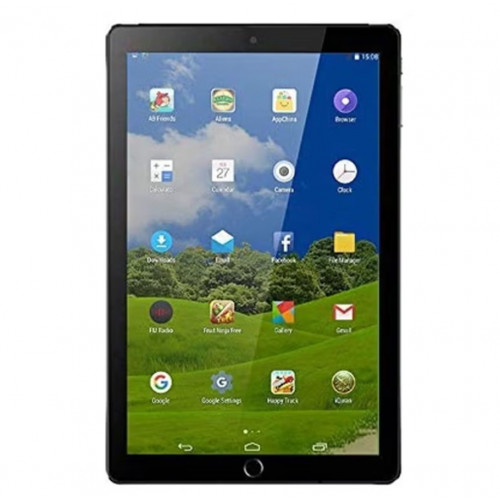 كمبيوتر لوحي A102 Pro يعمل بنظام Android - 6 جيجابايت 256 جيجابايت مع لوحة مفاتيح وسماعات AirPods اللون اسود