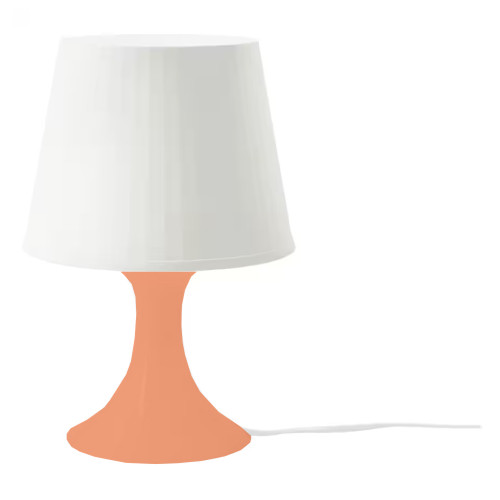 مصباح طاولة أبيض / برتقالي 29سم
