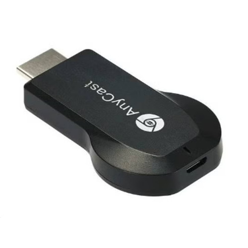 محول M2 بلس متوافق مع التلفزيون بدقة 1080 بكسل ومنفذ HDMI ويعمل بتقنية آيربلاي من إني كاست أسود