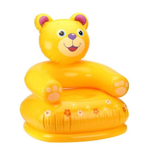 كرسي قابل للنفخ خفيف الوزن بتصميم جذاب على شكل دب 65x64x79سم عرض 19 ريال