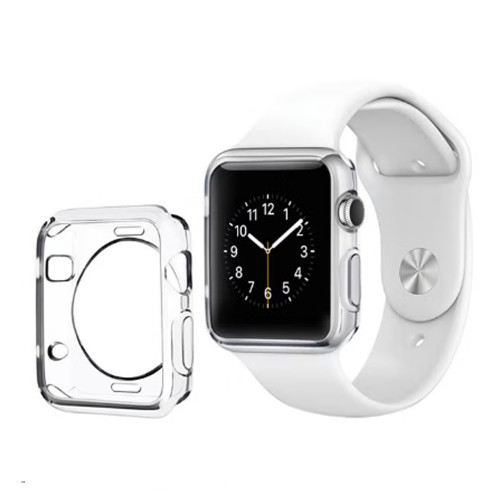 غطاء حماية صلب واقٍ لساعة أبل مقاس 42 مم طراز Band-000088 شفاف