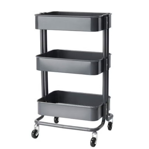 عربة مطبخ رمادي 
