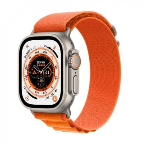 ساعة ذكية BASTEC ضمان سنتين الاصدار الثامن , بمقاس 49mm تدعم الشحن اللاسلكي واللغة العربية + أسوارين إضافي -اللون البرتقالي  عرض 39 ريال 