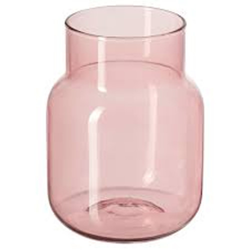 مزهرية, زجاج /وردي, 10 سم