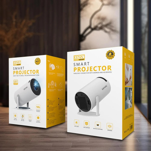 جهاز عرض ذكي بروجكتر ماركة دينكس عرض احترافية بدقة 1080p