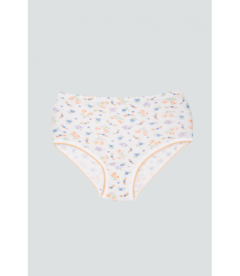 شد 6 حبة كيلوت نسائي مزهر واسع مع دانتيل قطن , قطن 100% ماركة جيلان كود 111