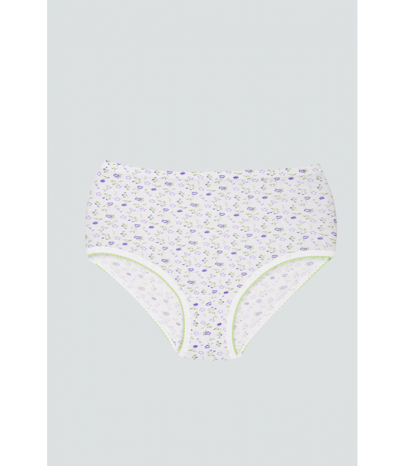 شد 6 حبة كيلوت نسائي مزهر واسع مع دانتيل قطن , قطن 100% ماركة جيلان كود 111