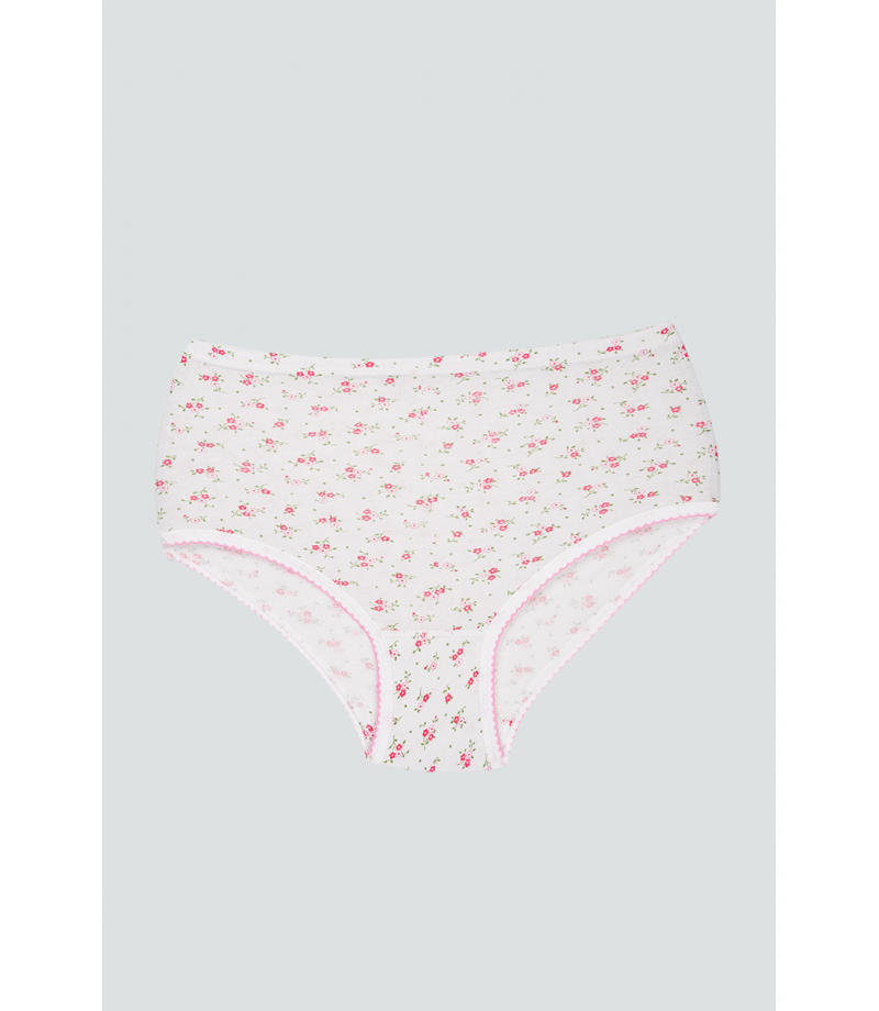 شد 6 حبة كيلوت نسائي مزهر واسع مع دانتيل قطن , قطن 100% ماركة جيلان كود 111