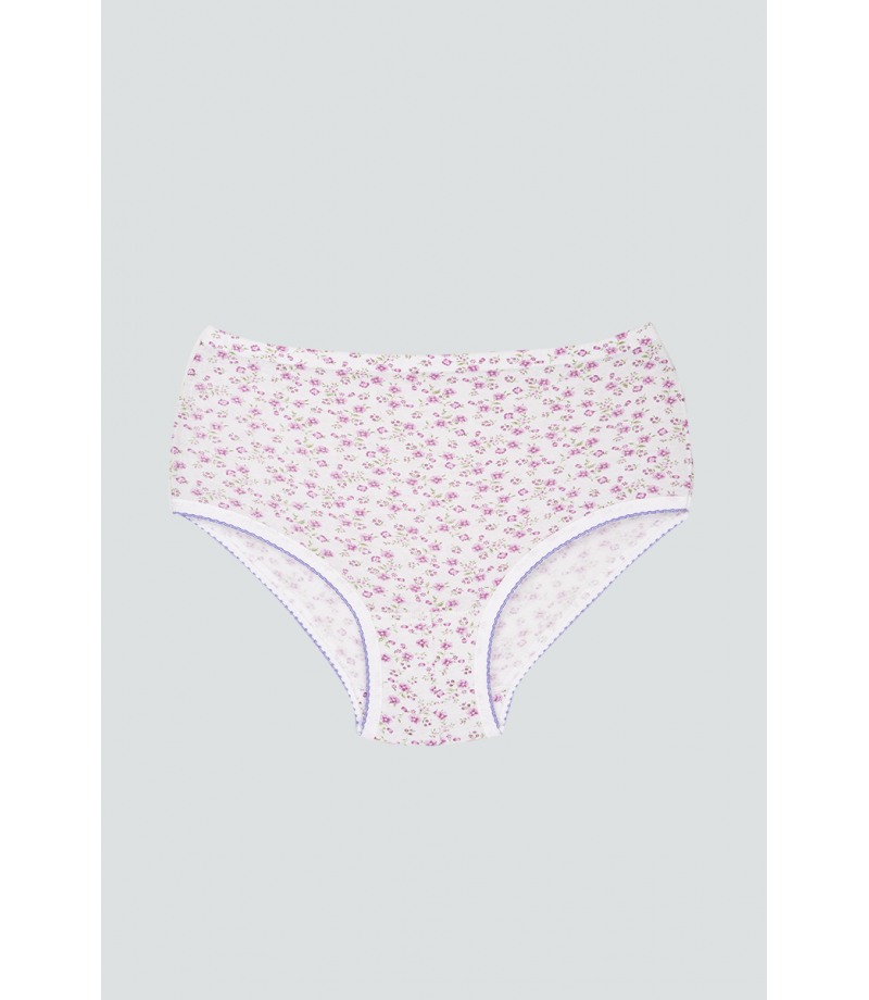 شد 6 حبة كيلوت نسائي مزهر واسع مع دانتيل قطن , قطن 100% ماركة جيلان كود 111