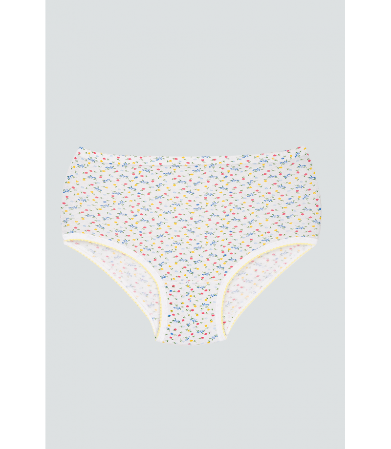 شد 6 حبة كيلوت نسائي مزهر واسع مع دانتيل قطن , قطن 100% ماركة جيلان كود 111