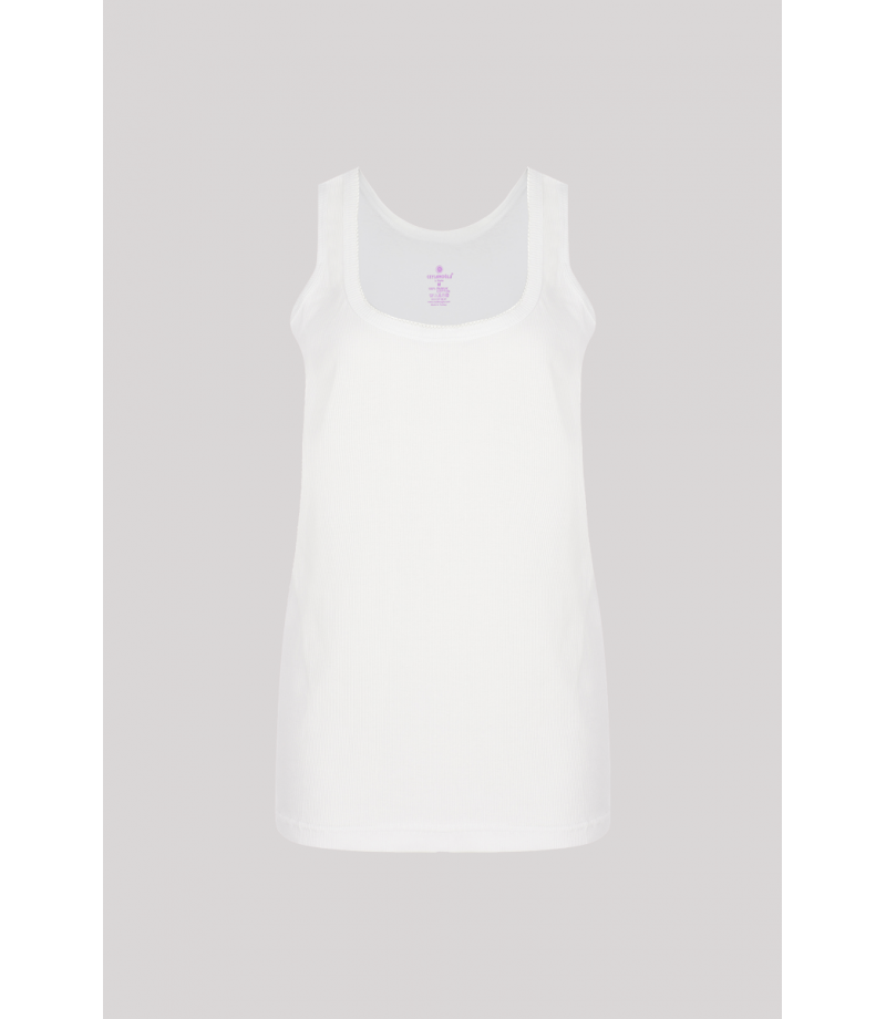 شد 6 حبة فانيلة علاقي ستريش رقبة واسعة مع تطريز خفيف في الرقبة قطن 100% عالي الجودة  صناعة تركية ماركة جيلان كود 172