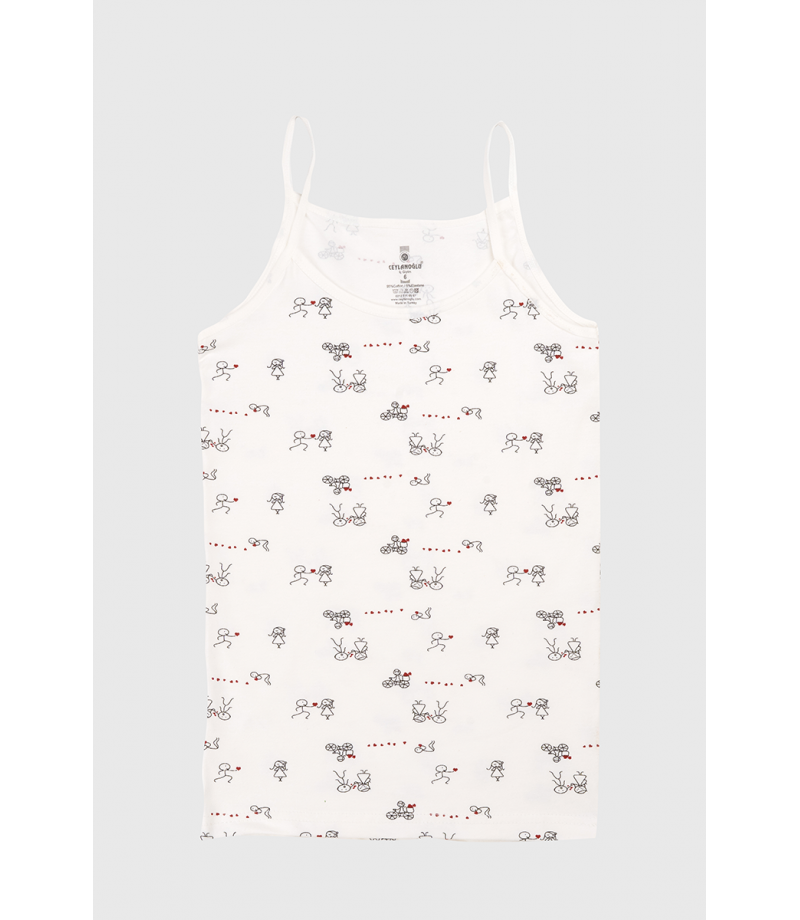 شد 6 حبة فنايل بناتي علاقي خيط ملون قطن 95% ماركة جيلان صناعة تركية كود 336