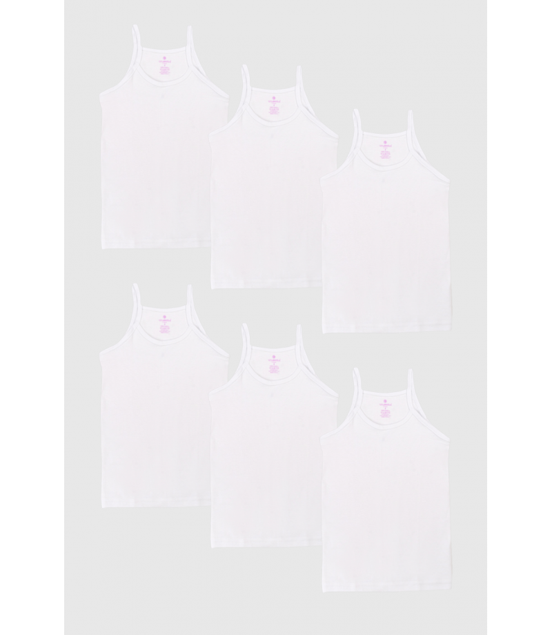 شد 6 حبة فنايل علاقي خيط سادة ماركة جيلان قطن 100% صناعة تركية كود 340