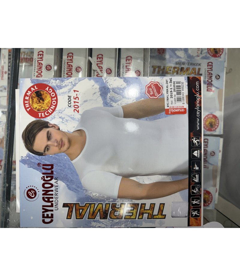 فانيلة شتوي رجالي حراري ثيرمال نص كم