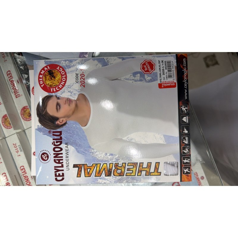 فانيلة ثيرمال رجالي كم طويل صناعة تركية ماركة جيلان 