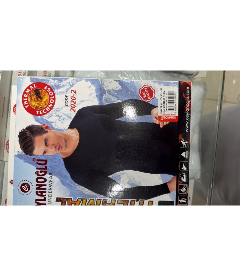 فانيلة ثيرمال رجالي كم طويل صناعة تركية ماركة جيلان 