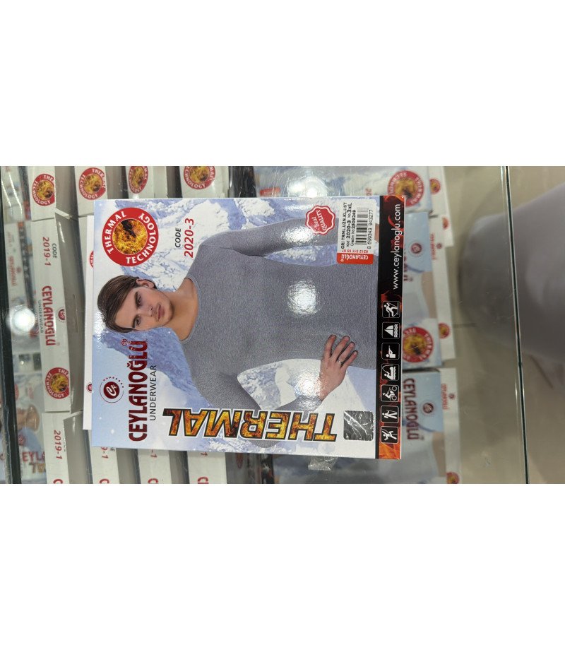 فانيلة ثيرمال رجالي كم طويل صناعة تركية ماركة جيلان 