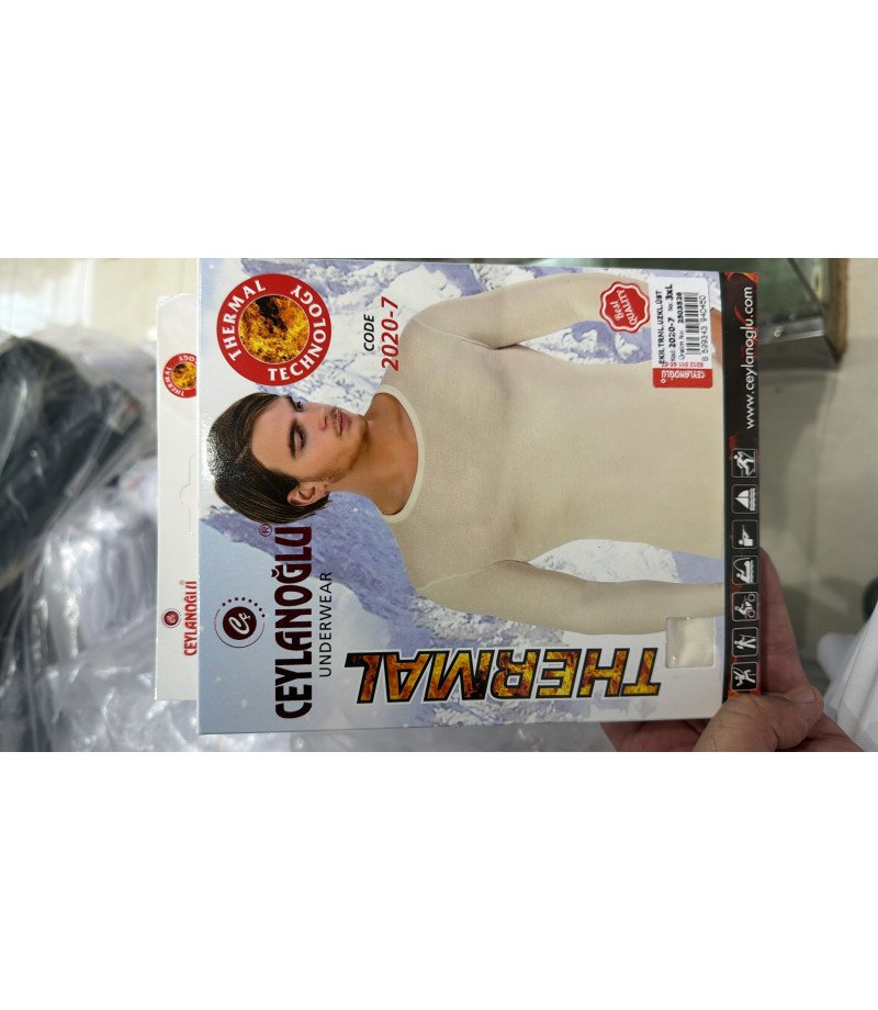 فانيلة ثيرمال رجالي كم طويل صناعة تركية ماركة جيلان 