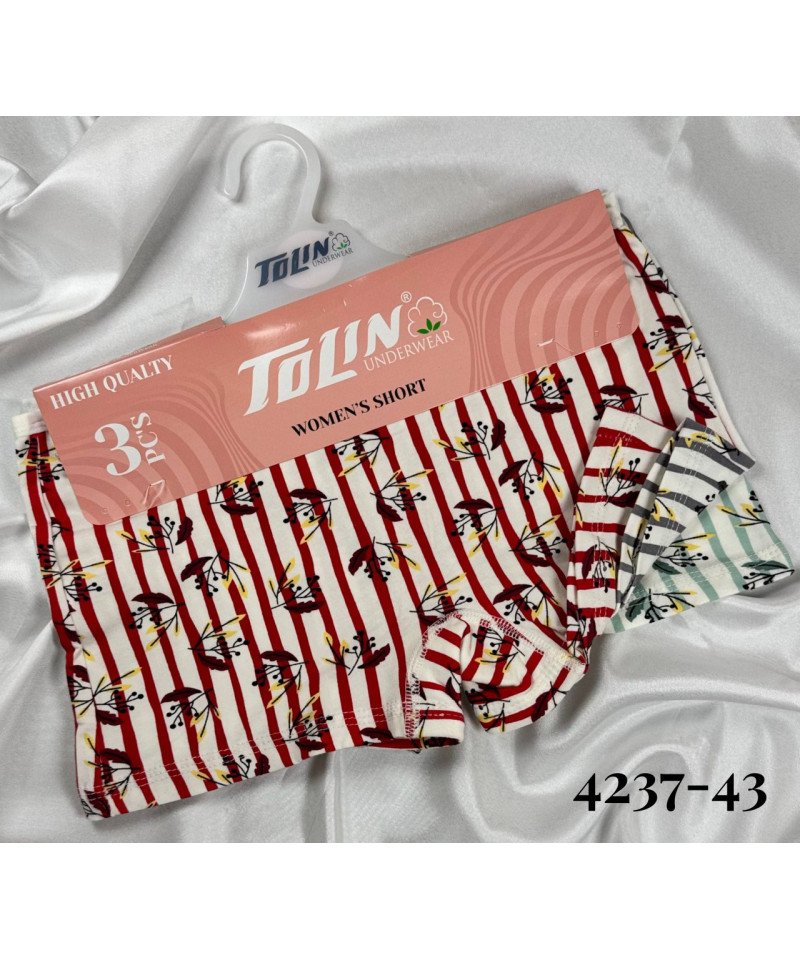 شد 3 حبة شورت نسائي قطن 100% صناعة تركية ماركة تولين 