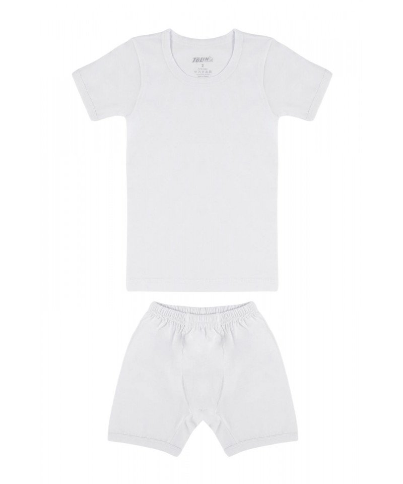 طقم اطفال ولادي صناعة تركية ماركة تولين ( شورت وفانيلة ) 