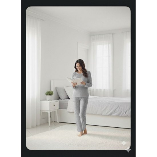 بيجاما نسائية قطن تركي مخرم صناعة تركية ماركة جيلان قطن 100% 