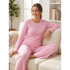 بيجاما نسائية قطن تركي مخرم صناعة تركية ماركة جيلان قطن 100% 