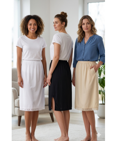 شد 6 حبة نص شلحة سفلي ( تنورة داخلية ) قطن 100% صناعة تركية ماركة جيلان كود 251