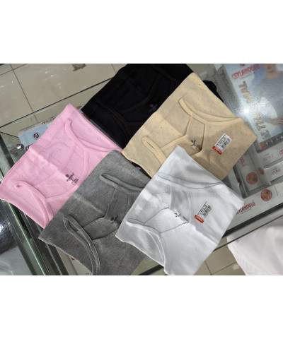 شد 6 حبة فانيلةقطن تركي مخرم خيط قطن 100% صناعة تركية ماركة جيلان 