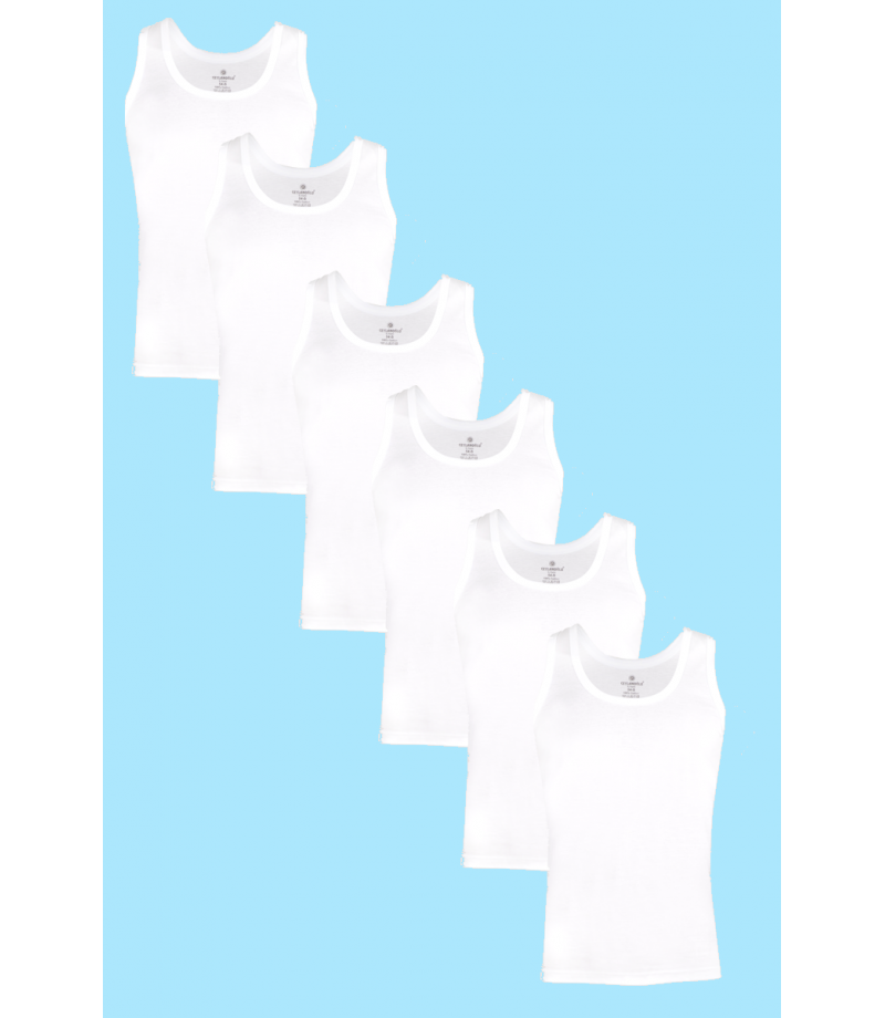 شد 6 حبة فنيلة علاقي قطن 100% ماركة جيلان التركية كود 001