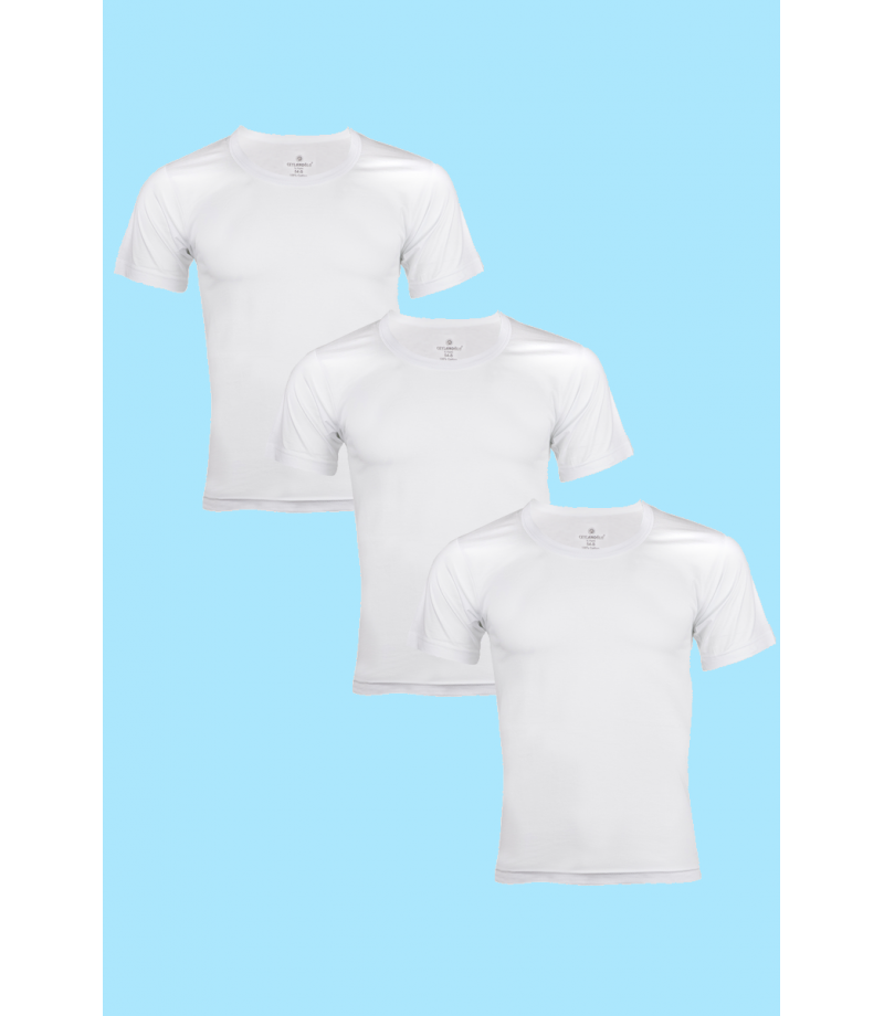 شد 6 حبة فنايل قطنية رقبة دايرية واسعة ماركة جيلان قطن 100% كود 004