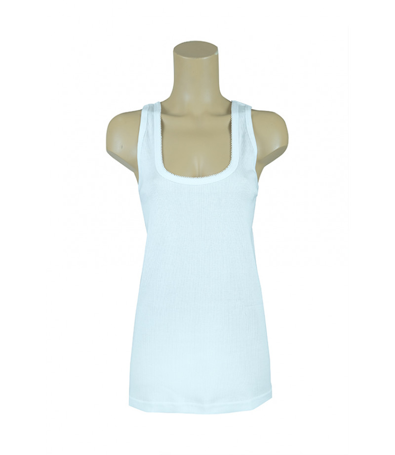 شد 6 حبة فانيلة علاقي نسائي ستريش مقاسات واسعة  قطن 100% صناعة تركية ماركة جيلان  كود 164