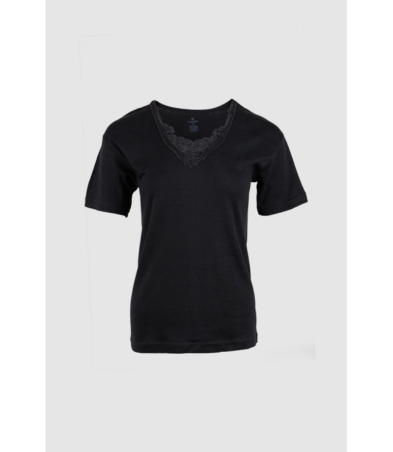 شد 6 حبة فانيلة نسائية ( داخلي خارجي ) مع تطريز واسع في الرقبة قطن 100% وجودة عالية جدا صناعة تركية ماركة جيلان كود 205