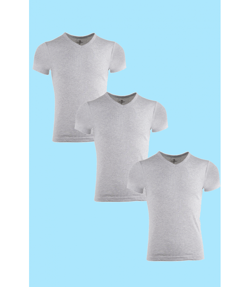 شد 6 حبة فانيلة ستريش رقبة V  صناعة تركية ماركة جيلان قطن 100% كود 047