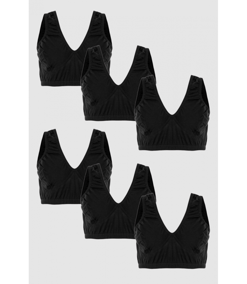 شد 6 حبة حمالات نسائية قطنية مقاسات كبيرة قطن 100% ماركة جيلان صناعة تركية كود 270