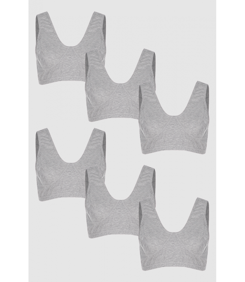 شد 6 حبة حمالات نسائية قطنية مقاسات كبيرة قطن 100% ماركة جيلان صناعة تركية كود 270