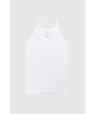 شد 6 حبة فميلة علاقي خيط بناتي مع تطريزة خفيف على الرقبة ماركة جيلان صناعة تركية قطن 100% كود 327