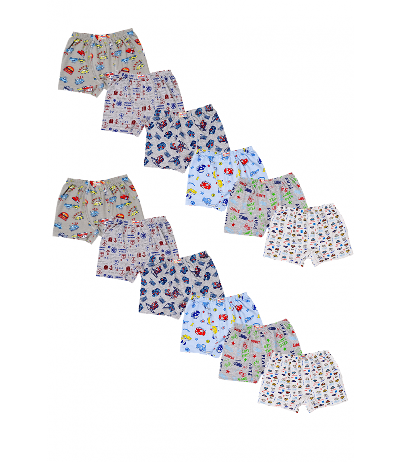 شد 6 حبة شورت ولادي ملون قطن 95% صناعة تركية ماركة جيلان كود 345