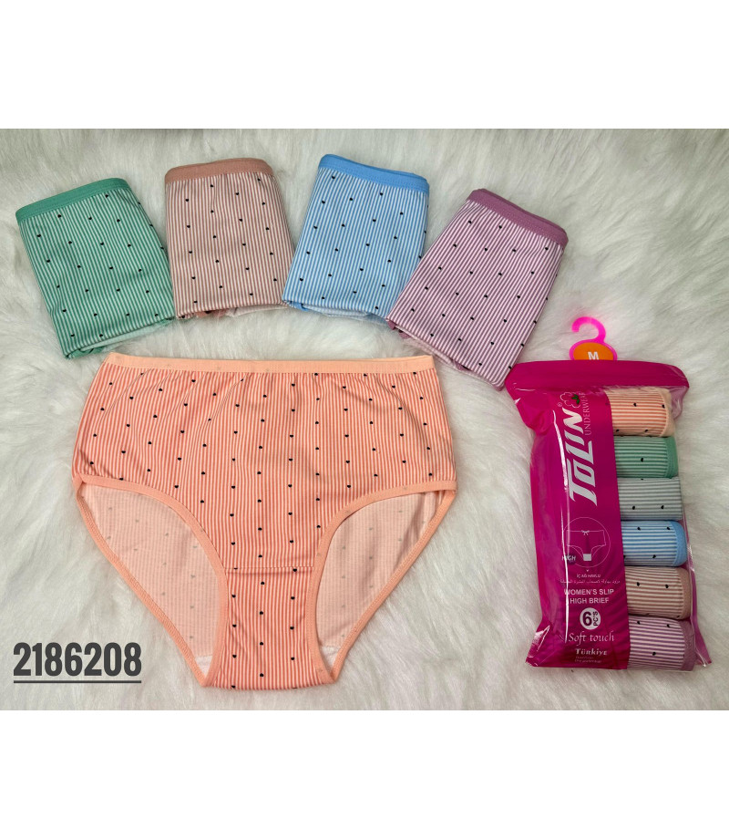 شد 6 حبة كيلوت نسائي ليغرا صناعة تركية ماركة تولين كود 2186